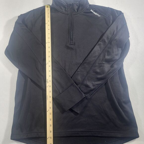 Timberland Pro Original Fit Sweatshirt Men Large 1/4 Zip Fleece Black - Picture 5 of 6